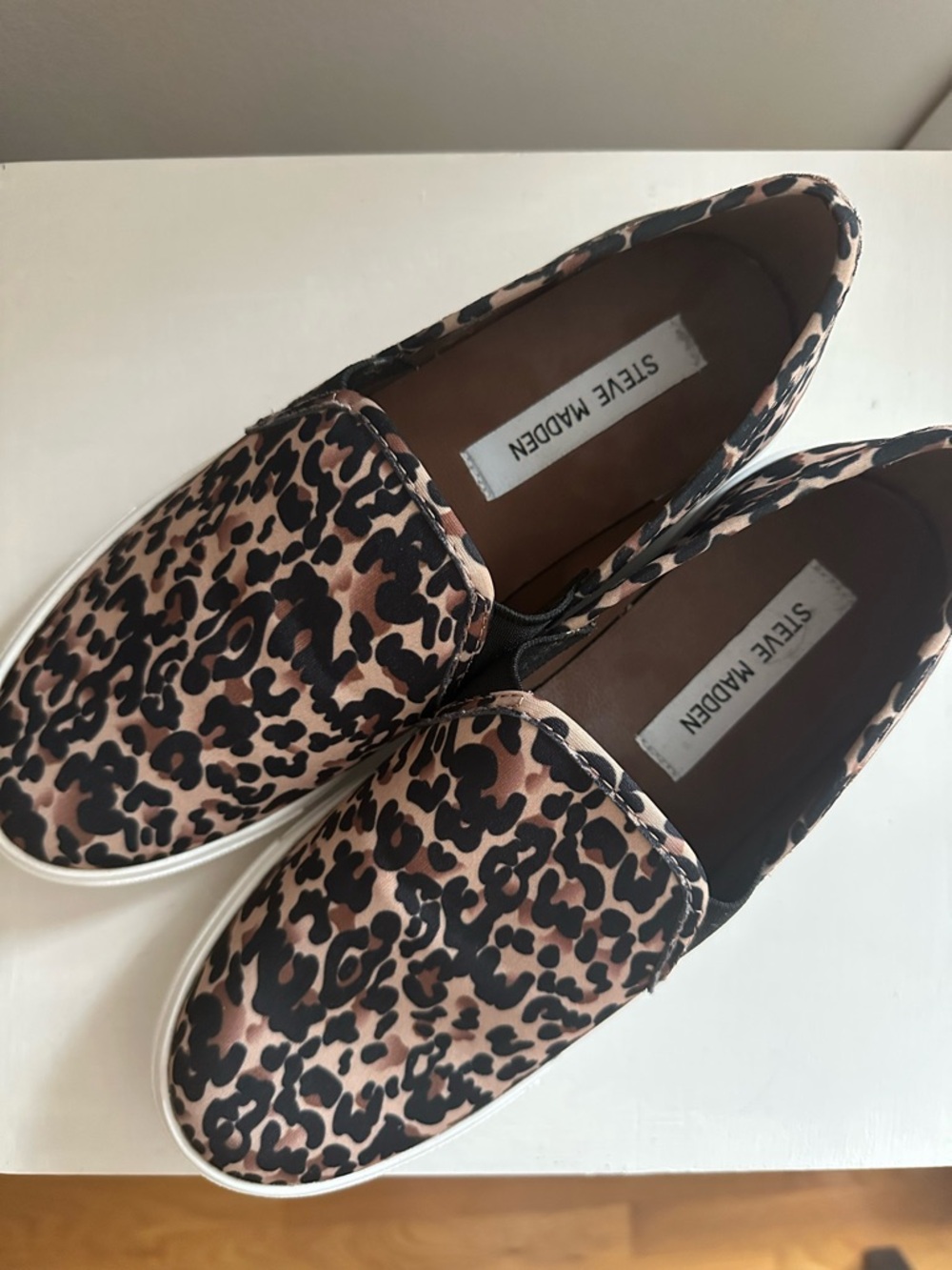 Steve Madden Leopard Print Slip-On Sneakers - Brown & Black - Picture 3 of 4
